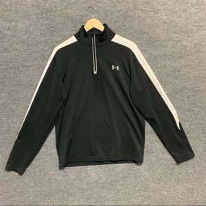 Under Armour 1/4 Zip Pullover Jacket Mens Medium Active Long Sleeve Black